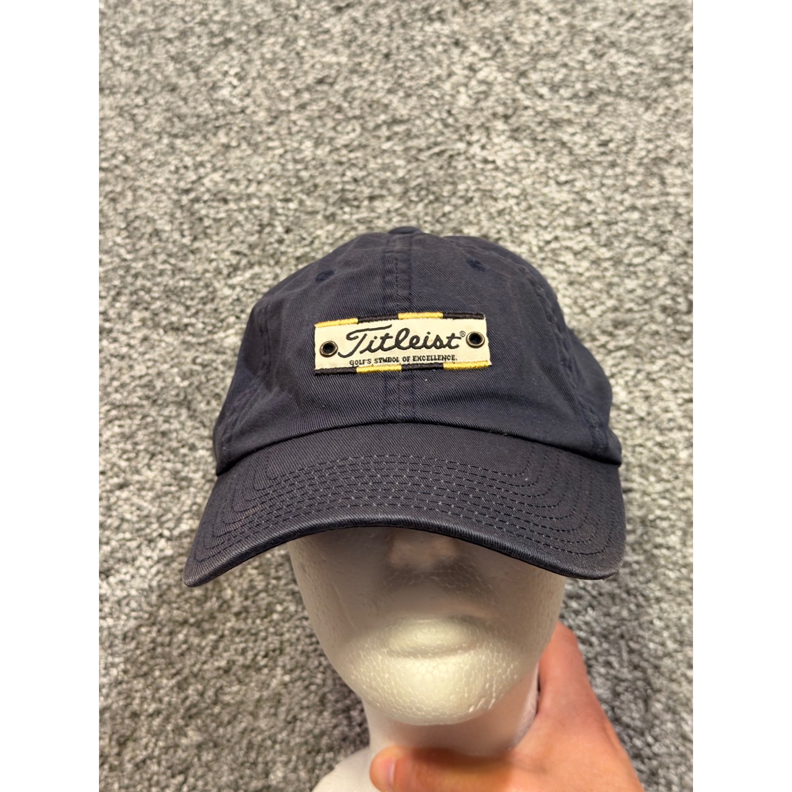 Titleist Hat Mens Osfa Navy Blue Golf Symbol Of Excellence Adjustable Strapback